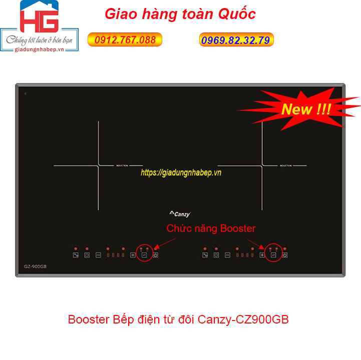 Bếp Điện Từ cao cấp Canzy CZ-900GB, Bếp Từ cao cấp Canzy CZ900GB Thái Lan giá rẻ nhất
