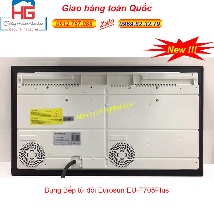 Bụng Bếp điện từ đôi Eurosun EU-T705-Plus