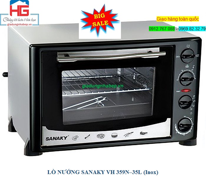 Lò nướng Sanaky VH 359N – 35L, Lò Nướng Sanaky giá rẻ. Đồ Gia Dụng HG
