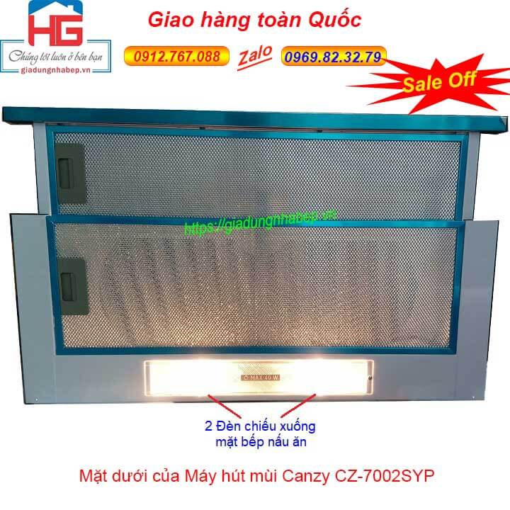 Quạt Máy hút mùi âm tủ Canzy CZ-7002SYP bán tại Hà Nội