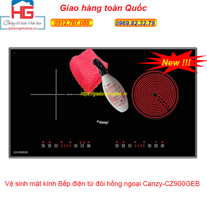 Bếp Điện Từ Hồng Ngoại Canzy CZ-900-GEB, Bếp điện Từ cao cấp Canzy CZ900-GEB Thái Lan giá rẻ nhất