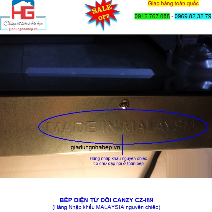 Bếp đôi từ Canzy CZ-I89, Bếp đôi từ Canzy CZ-I89 giá rẻ ở Hà Nội