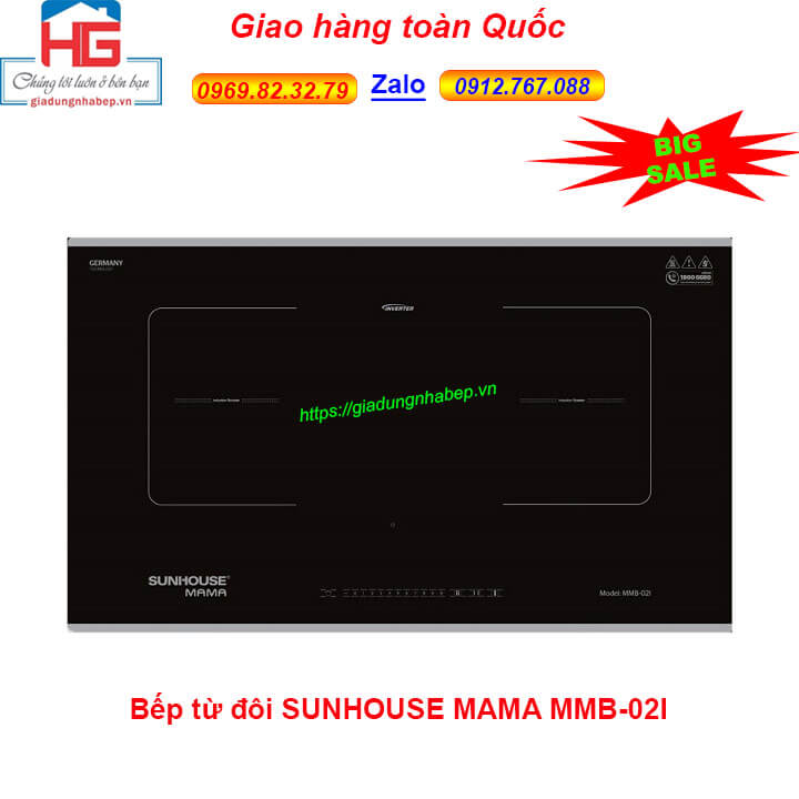 Bếp từ đôi âm Sunhouse Mama MMB02i