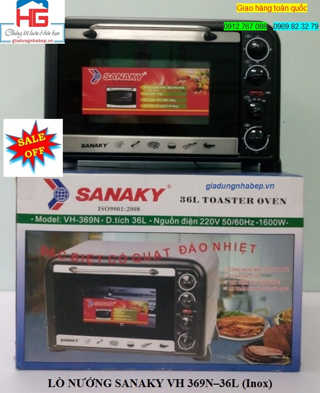 Lò Nướng Sanaky VH 369N-36 lít - Lò Nướng Sanaky giá rẻ bán ở Hà Nội