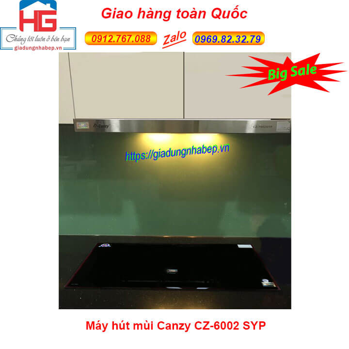 Máy hút mùi lắp âm tủ Canzy CZ-6002SYP giá rẻ nhất tại Hà Nội