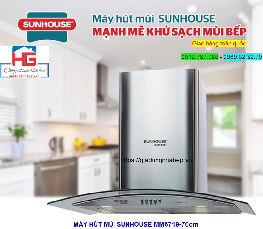 Hình ảnh Máy hút mùi Sunhouse MaMa mm6719, máy hút mùi Sunhouse mm6719 giá rẻ tại Hà Nội